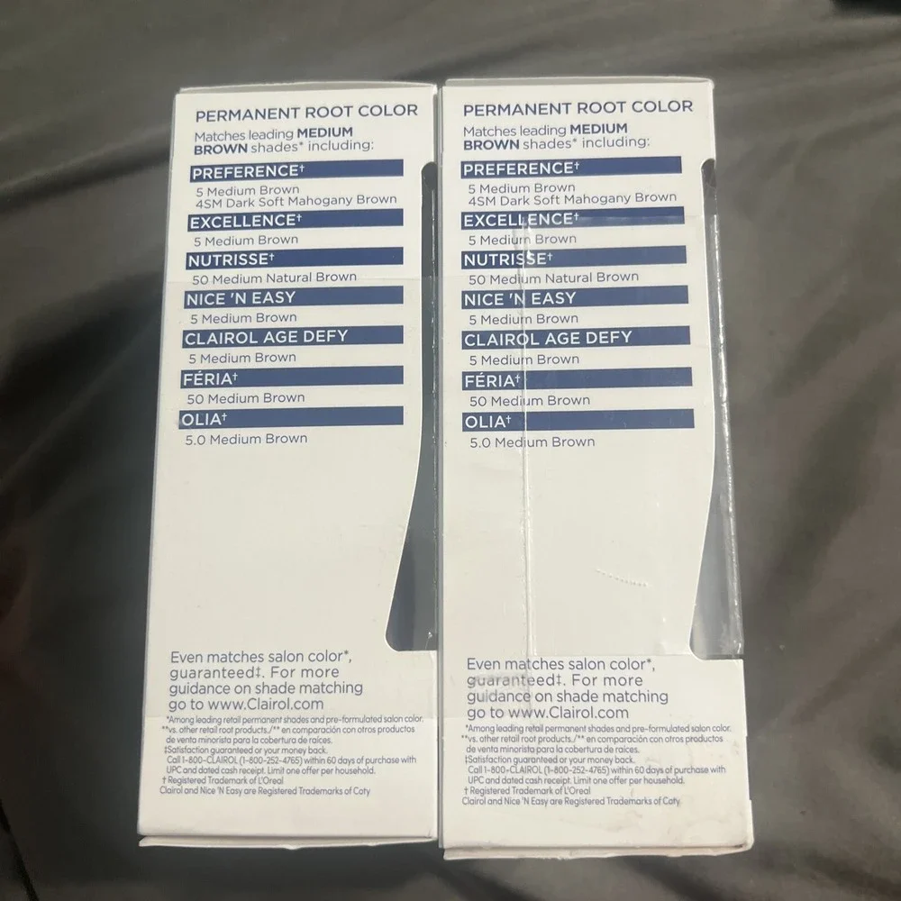 (2) Clairol Root Touch‎ Up  Permanent  Color Kit #5 MEDIUM BROWN